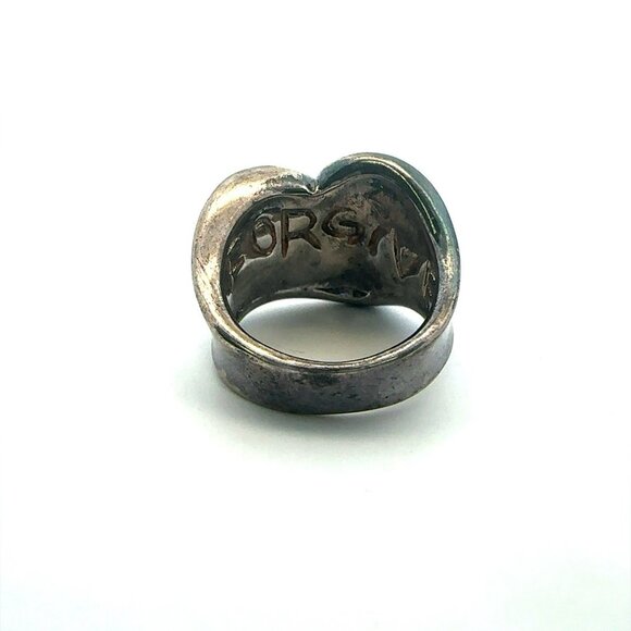 RLM Studio Sterling Silver Love Heart‎ Forgive Size 8 Designer Ring! 65 - Picture 6 of 6